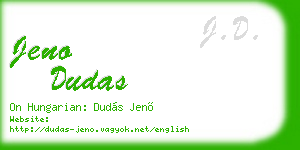jeno dudas business card