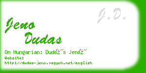 jeno dudas business card